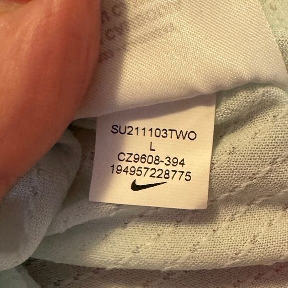 NIKE Dri Fit Breathe Running Tank Top Shirt Mint Green CZ9608-394 Women’s Large - Picture 8 of 9